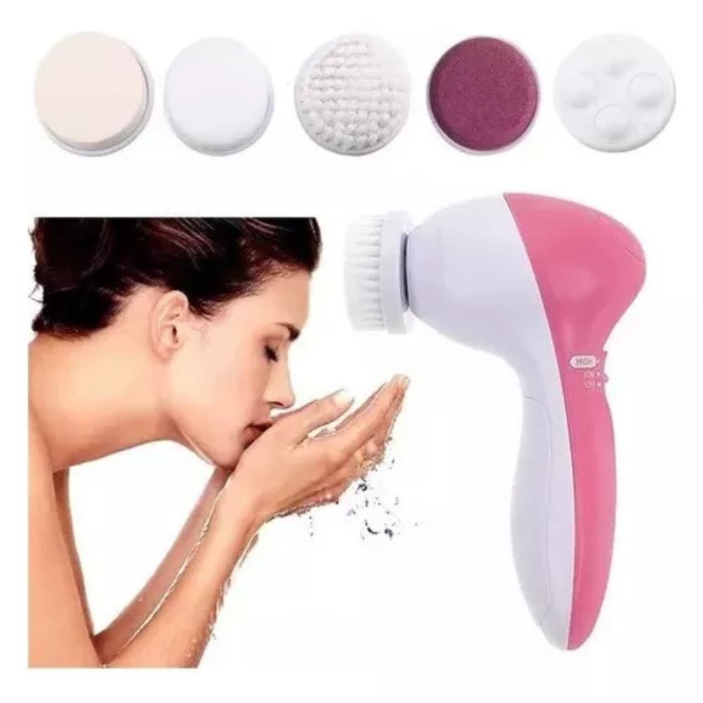 Cepillo Secador Rizador 5 en 1 + Regalo Cepillo facial 5 en 1 Masajeador