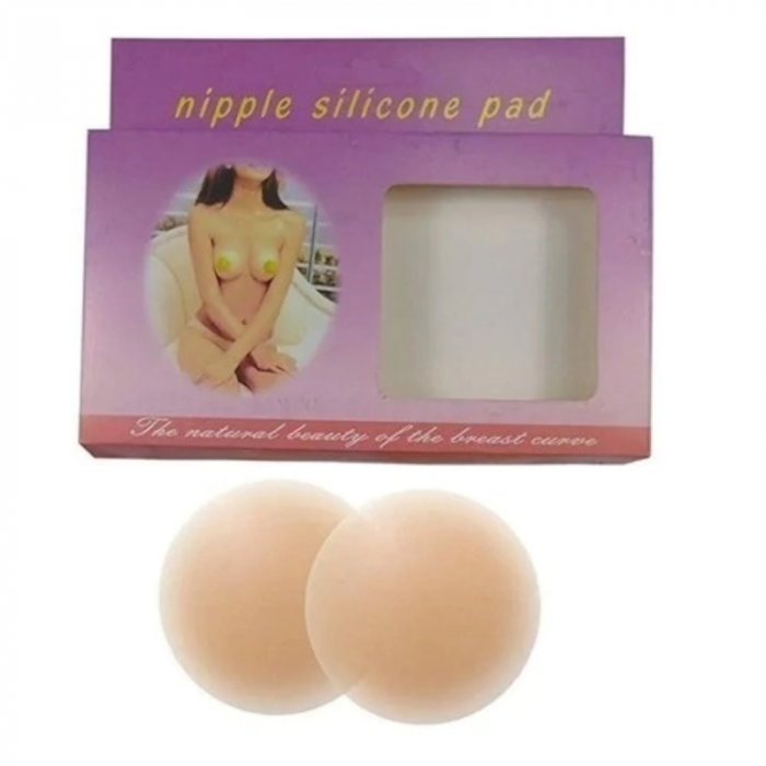 COMBO 2 PARES PEZONERAS DE SILICONA ADHESIVAS COLOR PIEL +Mascara Limpiador Facial Antiacne Puntos Negros x 10 Unidades REGALO
